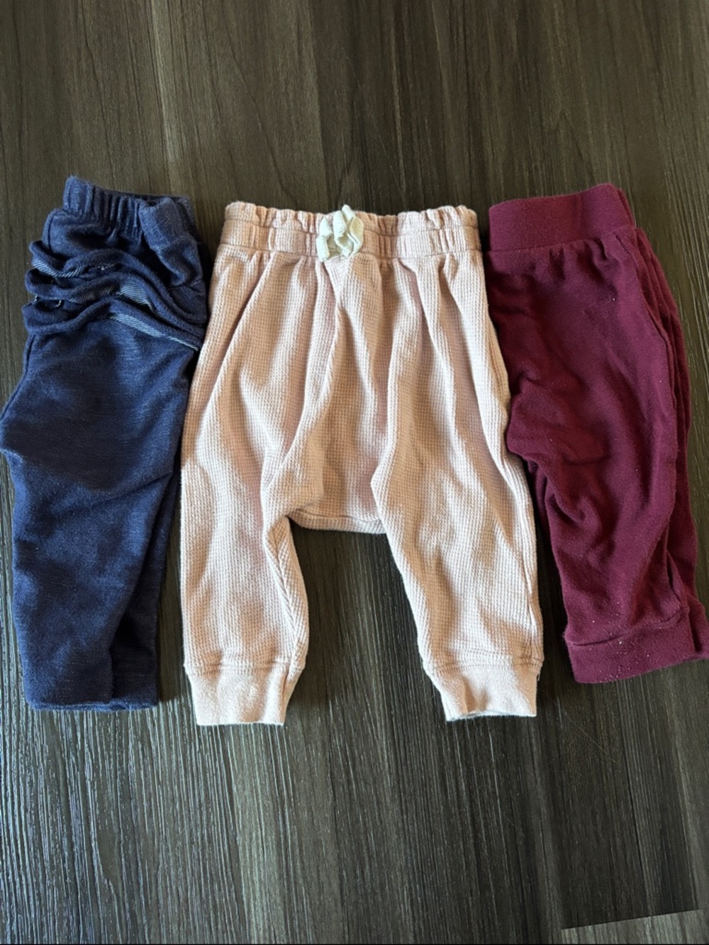 Old Navy Three-Pack Ribbed Pull-On Leggings - Navy, Pink, Burgundy